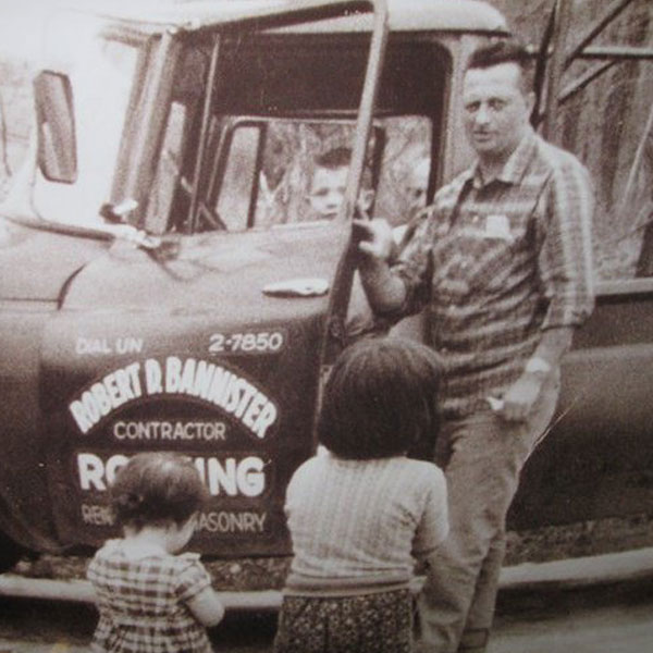 Historical photo of Robert D. Bannister, founder of Bannister Custom Exteriors